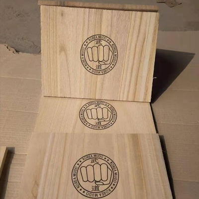 Logotipo personalizado Taekwondo Tabla de madera para la tabla de rotura en equipos deportivos