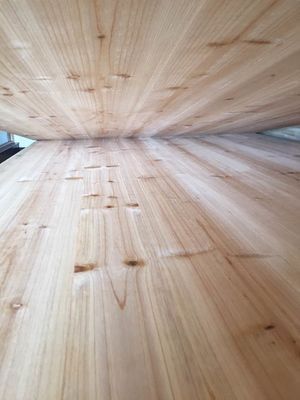 12-30mm Grado AB Panel de unión de madera maciza pintada a medida para tablero de cedro de abeto