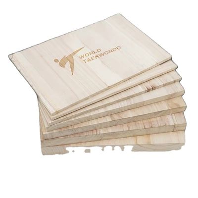 Logotipo personalizado Paulownia Taekwondo Tabolas de madera con tamaño 225x300mm