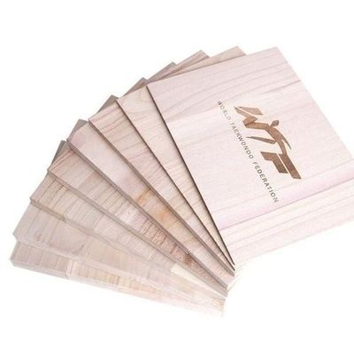 Logotipo personalizado 225X300MM Tablas de rotura de Paulownia para Karate Taekwondo