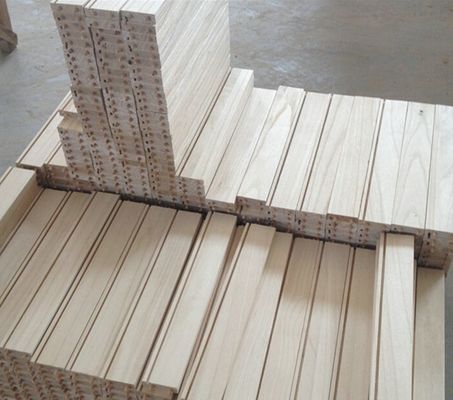 Tablero de cajones de Paulownia de álamo con ranuras acabado y limpio para gabinete de estilo contemporáneo