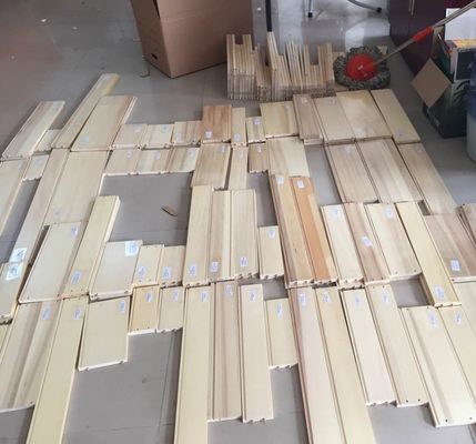 Tablero de cajones de Paulownia de álamo con ranuras acabado y limpio para gabinete de estilo contemporáneo