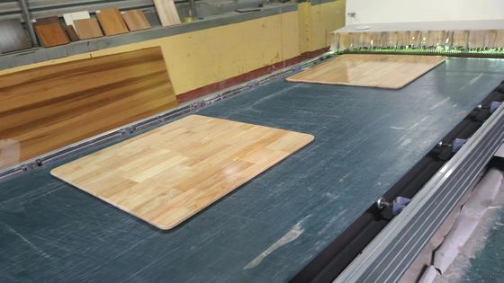 Tablero de escritorio de madera sólida de roble UV Tablero conjunto de dedos de madera de caucho para escritorios de madera sólida