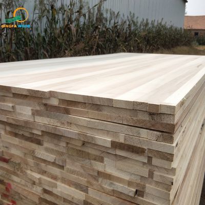 Contenido de humedad 8-12% Panel adherido de borde de álamo para muebles Pegamento ecológico