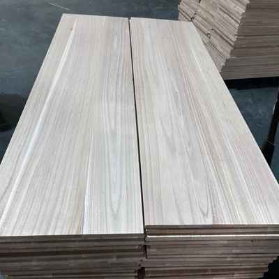 Tableros de madera sólida de paulownia natural de grado AB o ABC con acabado de madera natural blanqueado