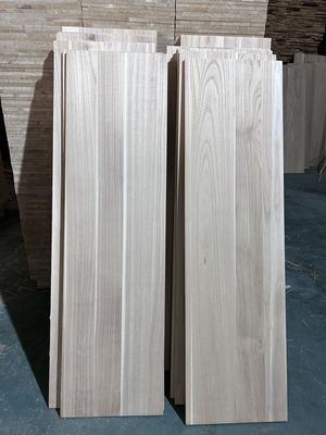 Tableros de madera sólida de paulownia natural de grado AB o ABC con acabado de madera natural blanqueado