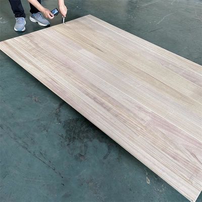 Tableros de madera sólida de paulownia natural de grado AB o ABC con acabado de madera natural blanqueado