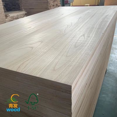 Madera de Paulownia Tomentosa Madera natural o blanqueada espesor de 3 mm-50 mm